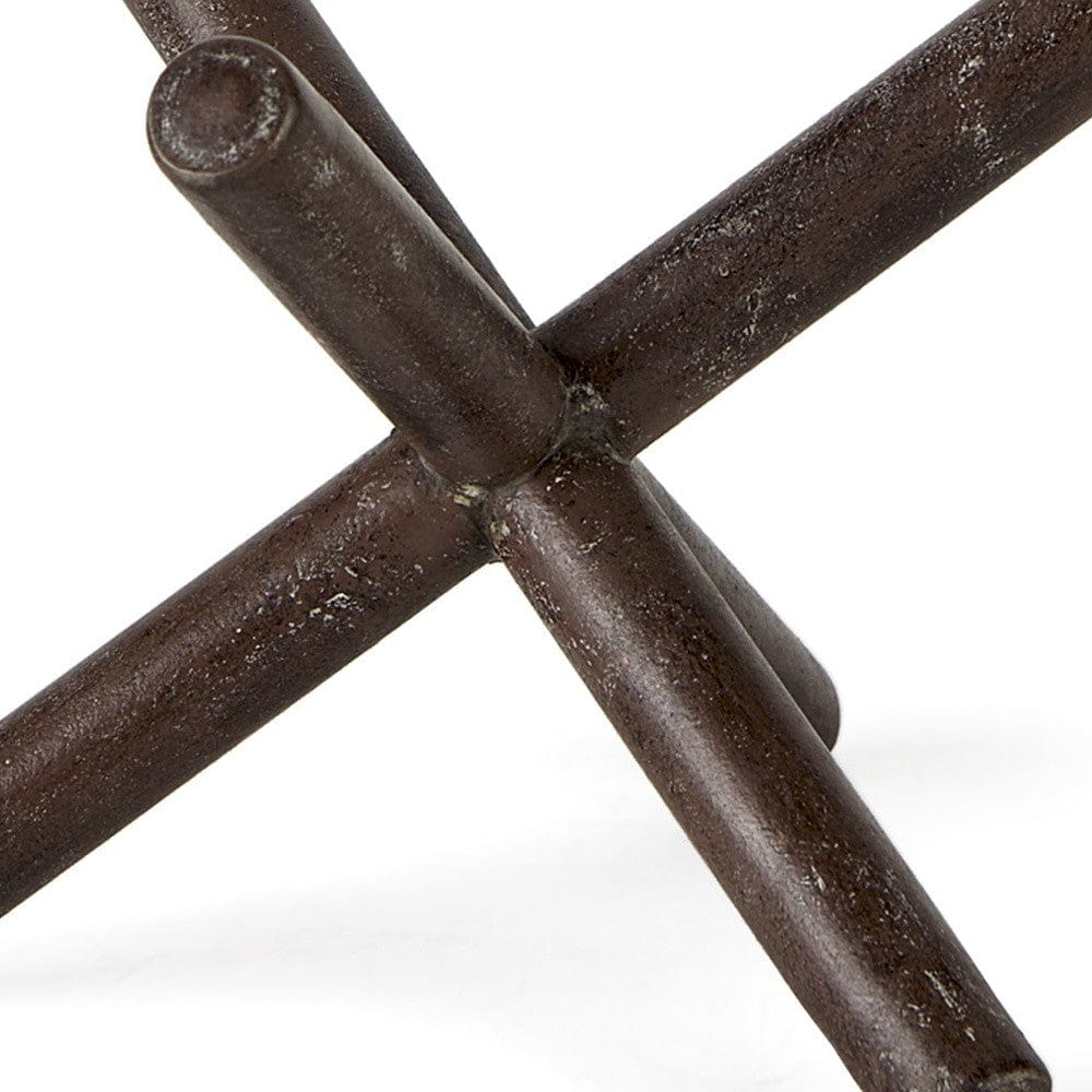 8" Rustic Metal X Decorative Sculpture - Homeroots - Flyclothing LLC