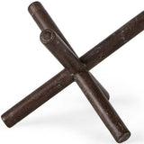 5" Brown Rustic Metal X Decorative Tabletop Sculpture - Homeroots - Flyclothing LLC