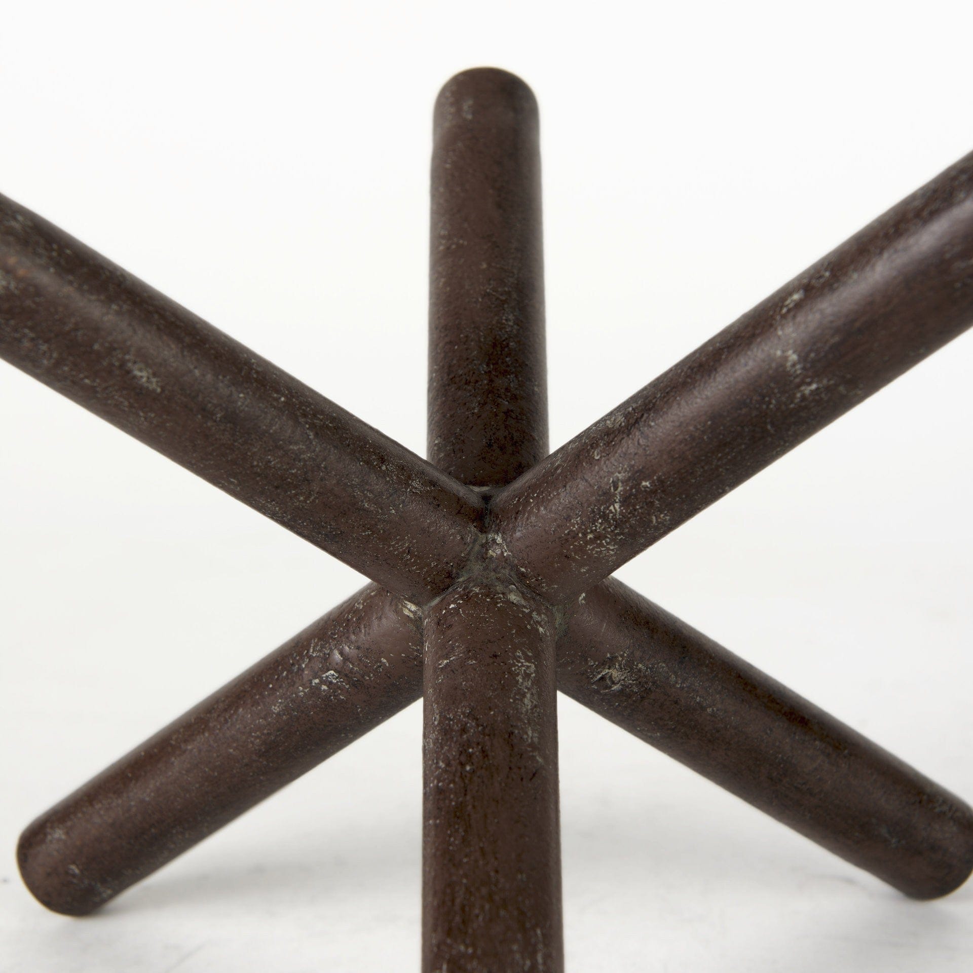 5" Brown Rustic Metal X Decorative Tabletop Sculpture - Homeroots - Flyclothing LLC