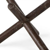 5" Brown Rustic Metal X Decorative Tabletop Sculpture - Homeroots
