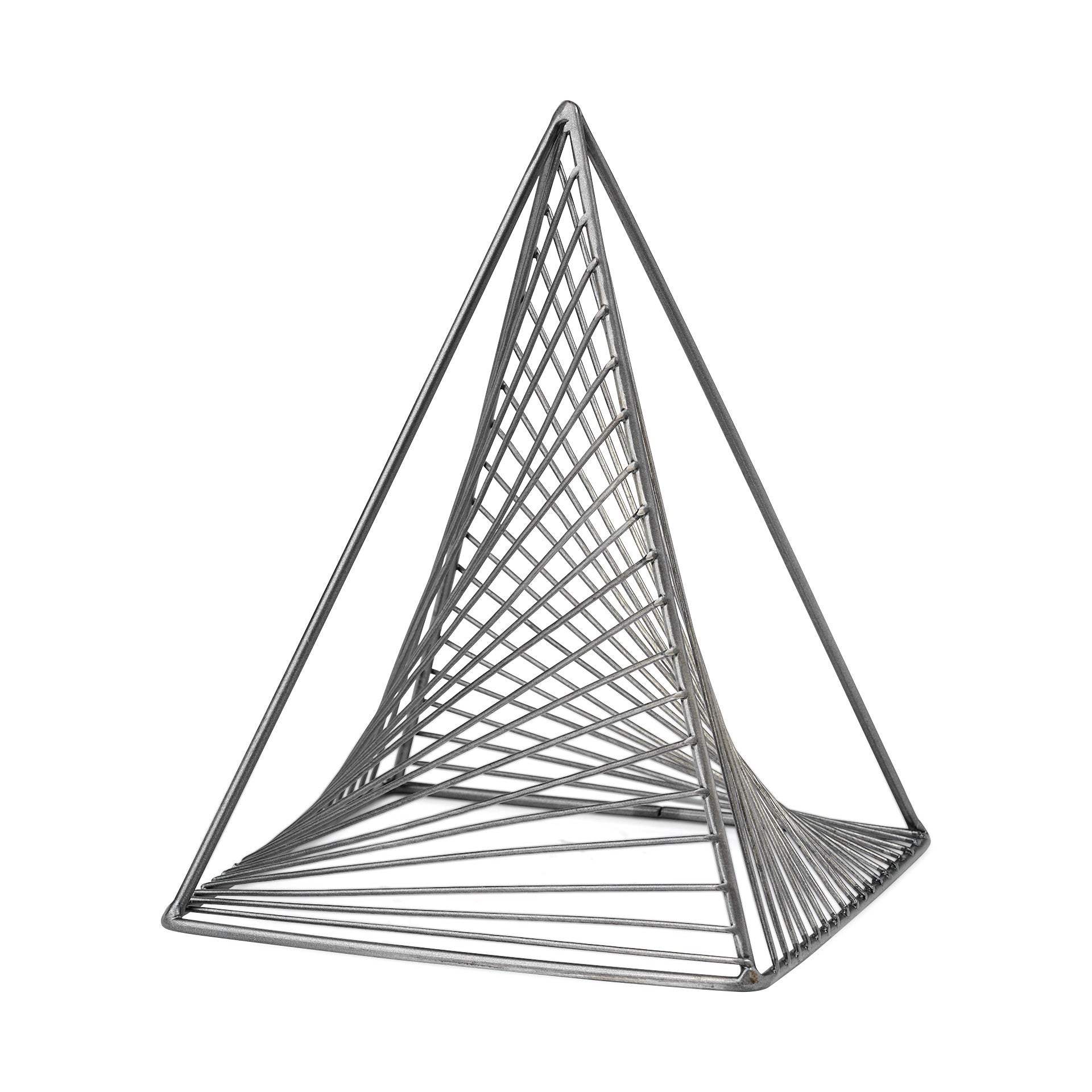 Contemporary Gray Metal Triangular Decor Piece - Homeroots - Flyclothing LLC