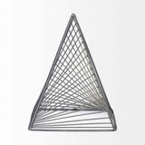 Contemporary Gray Metal Triangular Decor Piece - Homeroots - Flyclothing LLC
