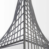 Contemporary Gray Metal Triangular Decor Piece - Homeroots - Flyclothing LLC