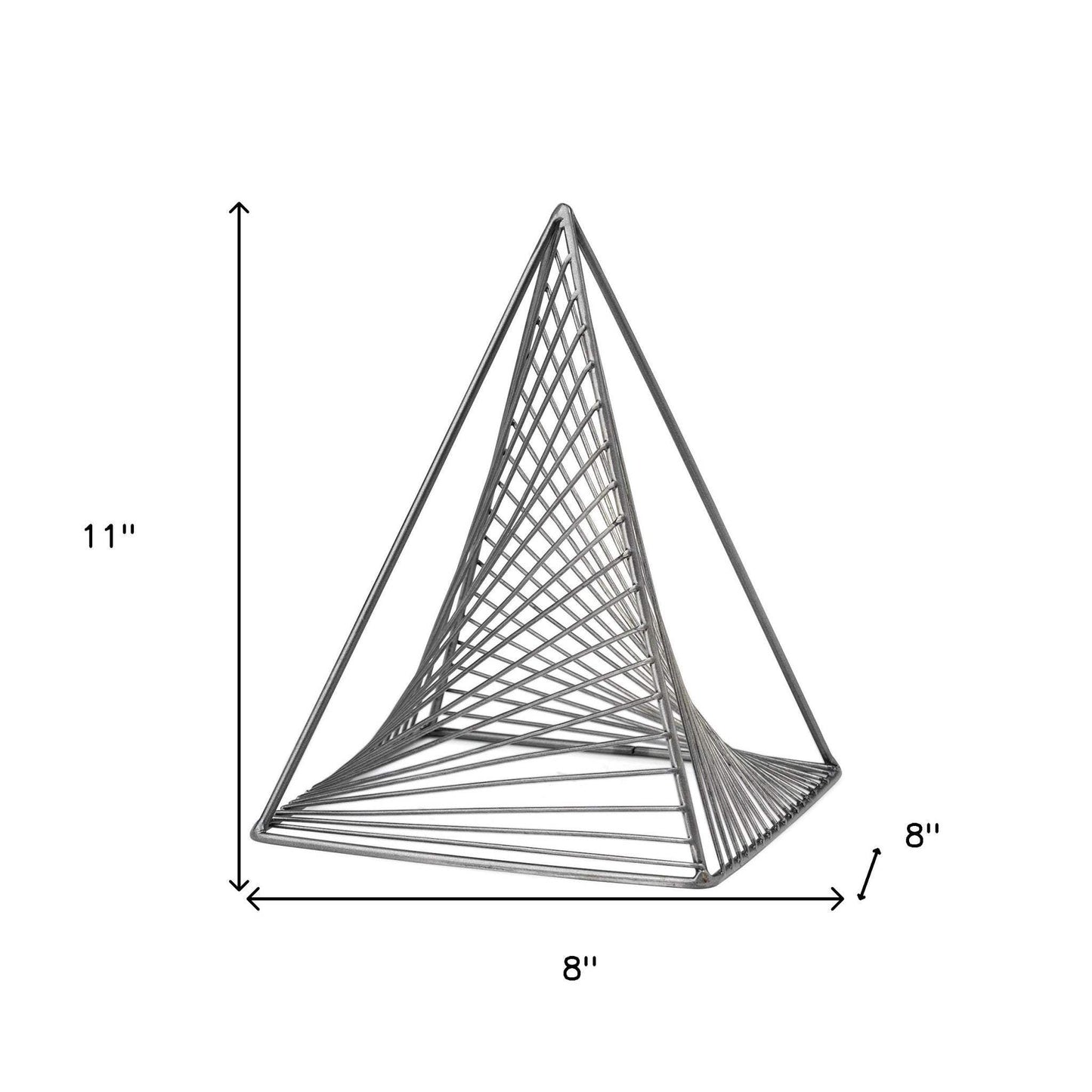 Contemporary Gray Metal Triangular Decor Piece - Homeroots - Flyclothing LLC