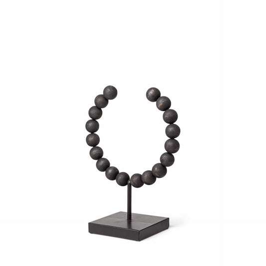Petite Black Beaded Sculpture - Homeroots