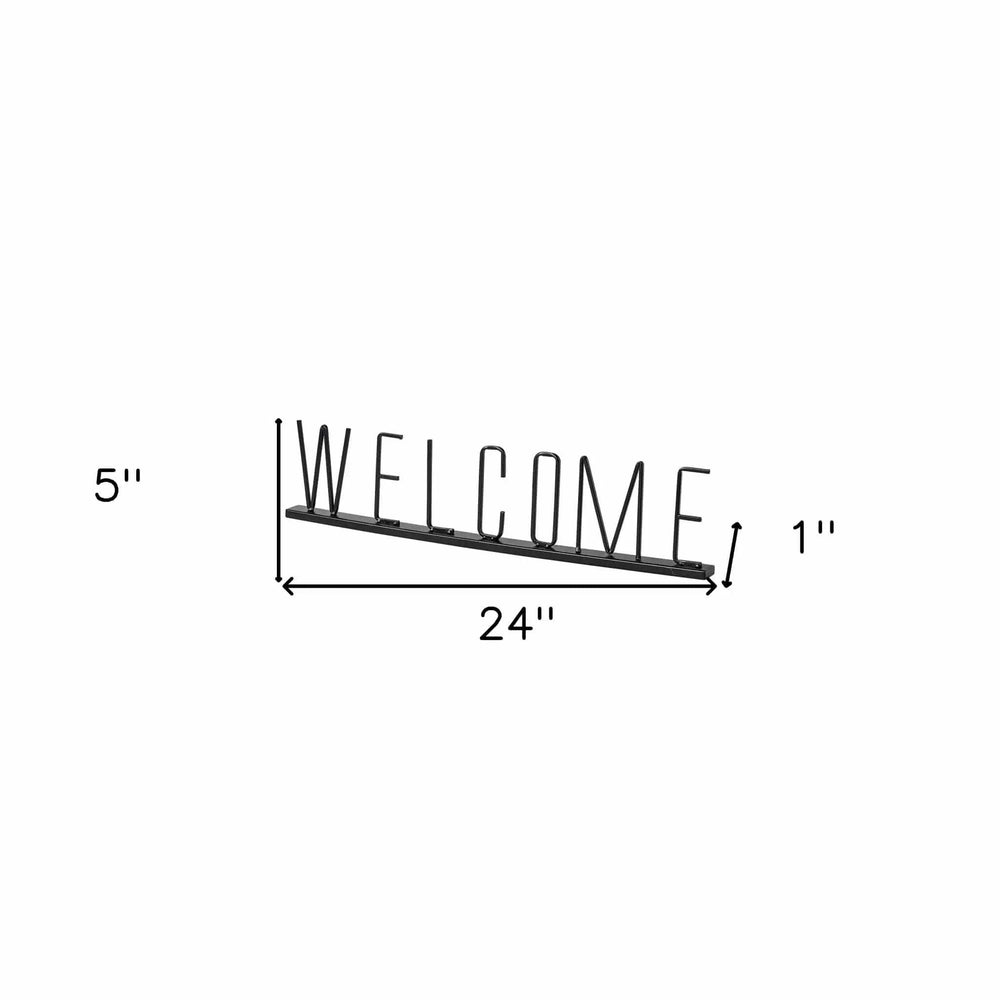 Black Metal Welcome Sign - Homeroots - Flyclothing LLC