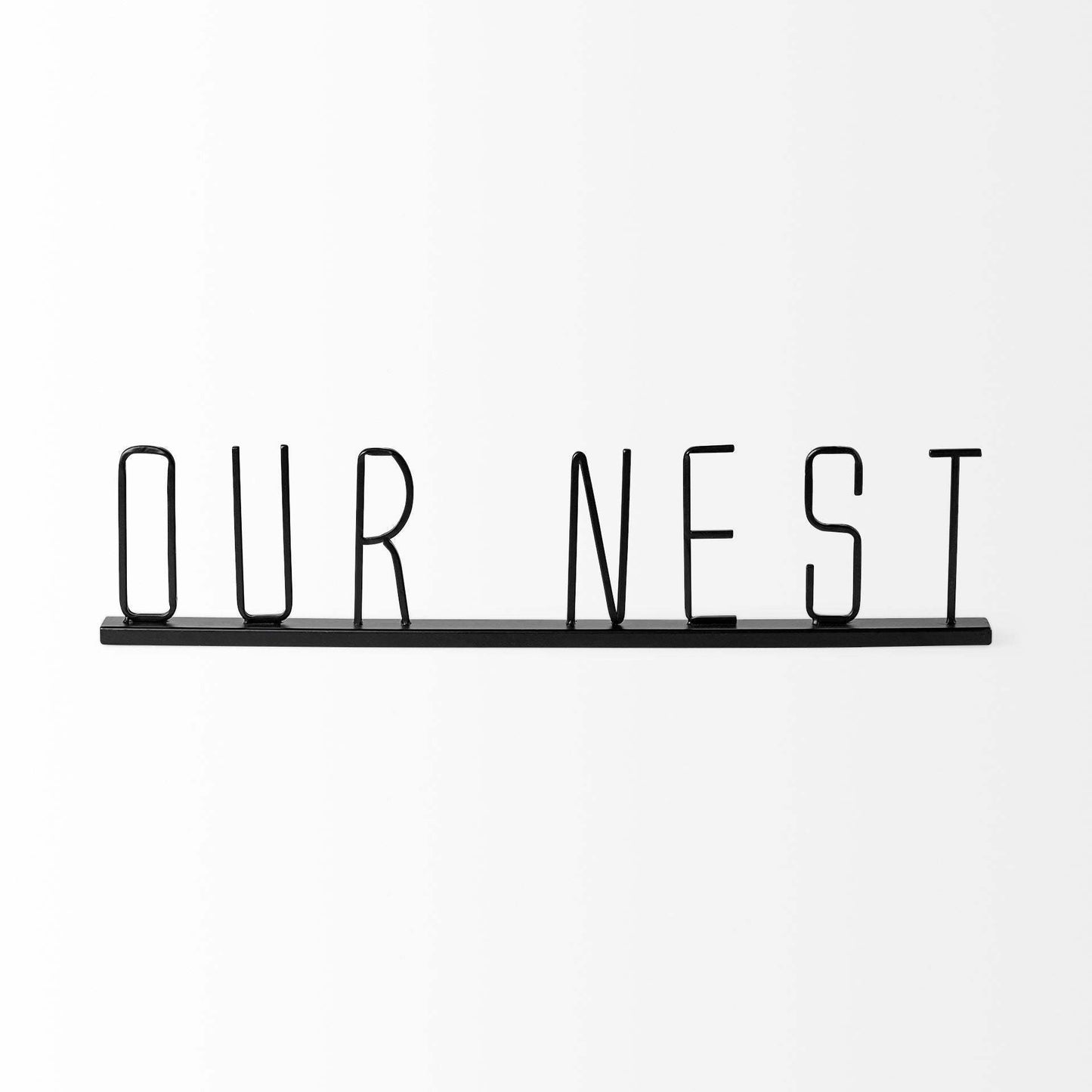 24" Black Metal Our Nest Tabletop Sculpture - Homeroots - Flyclothing LLC