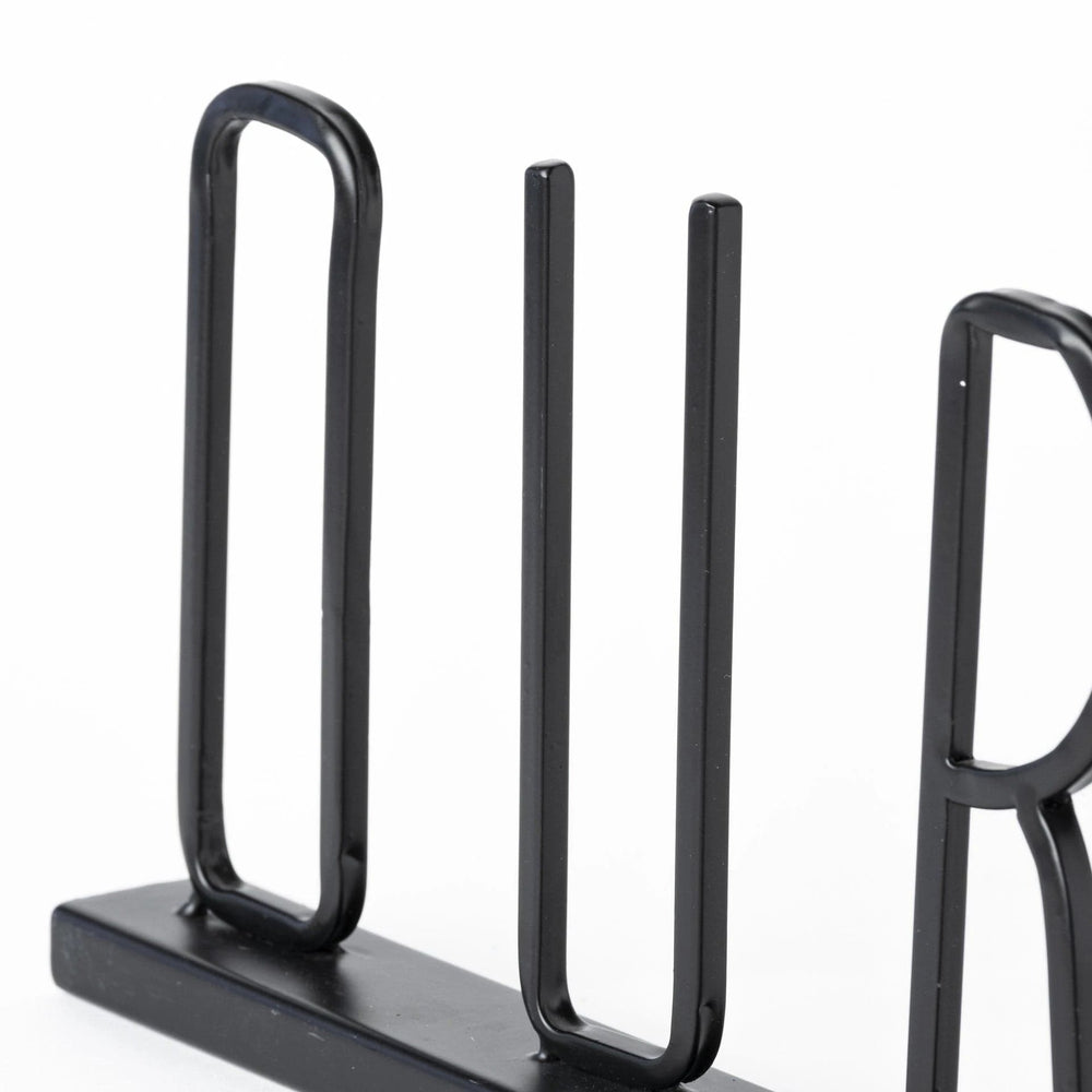 24" Black Metal Our Nest Tabletop Sculpture - Homeroots