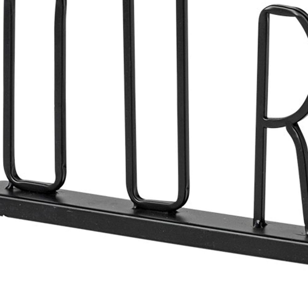 24" Black Metal Our Nest Tabletop Sculpture - Homeroots