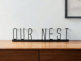 24" Black Metal Our Nest Tabletop Sculpture - Homeroots - Flyclothing LLC