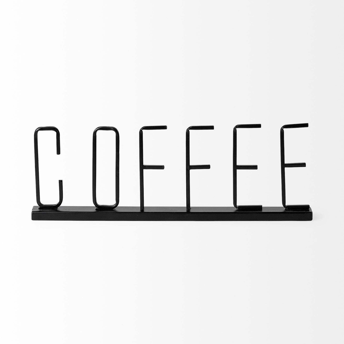 5" Black Metal Coffee Tabletop Sign - Homeroots - Flyclothing LLC