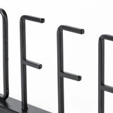 5" Black Metal Coffee Tabletop Sign - Homeroots