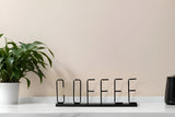5" Black Metal Coffee Tabletop Sign - Homeroots - Flyclothing LLC