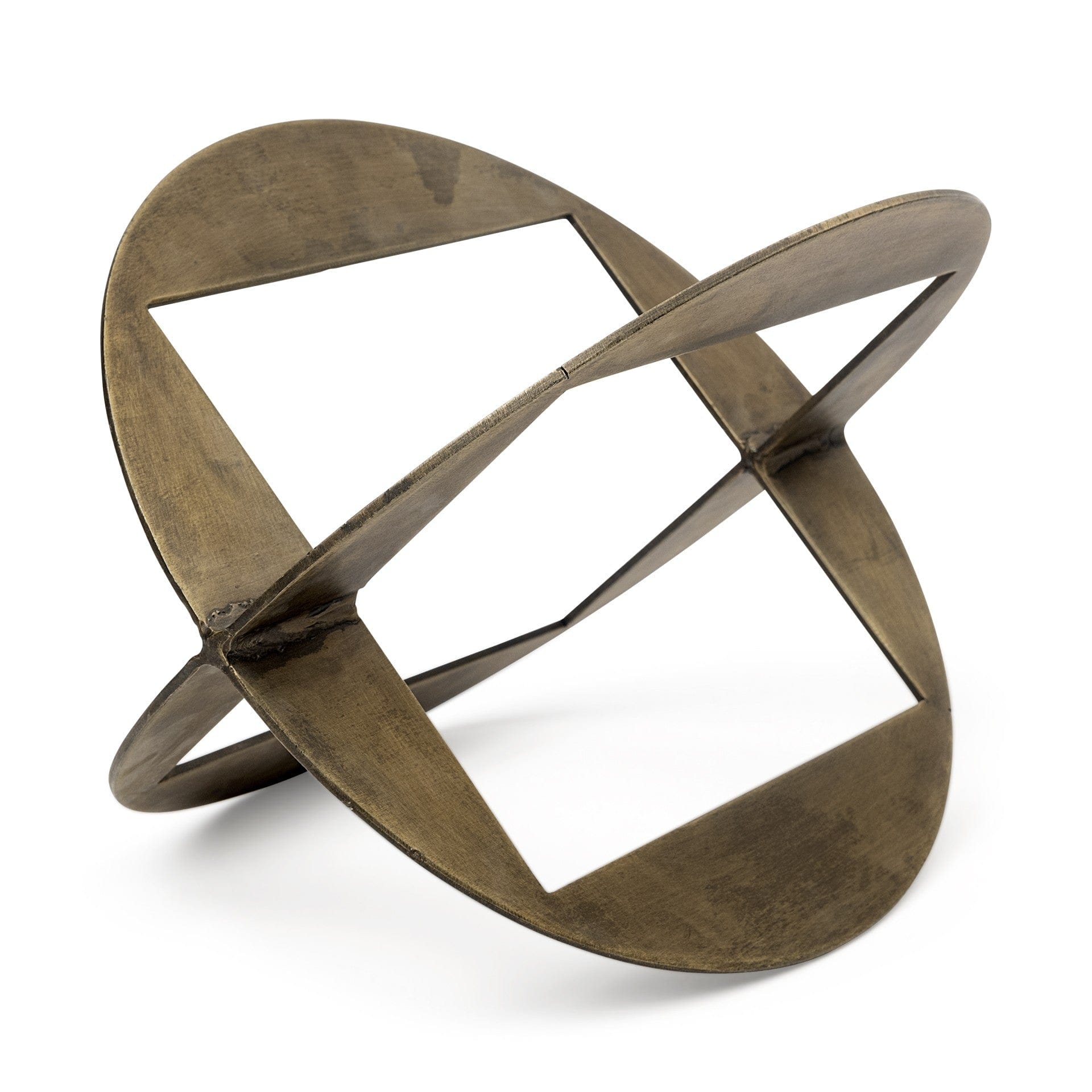 Gold Metal Geometric Decor Piece - Homeroots
