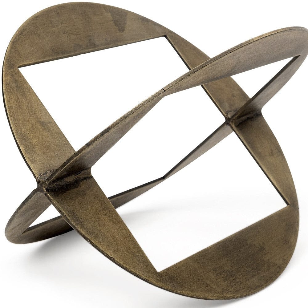 Gold Metal Geometric Decor Piece - Homeroots
