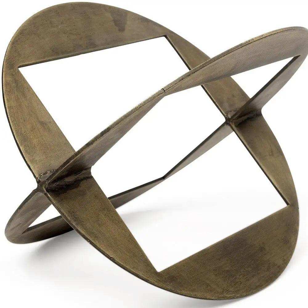 Gold Metal Geometric Decor Piece - Homeroots - Flyclothing LLC