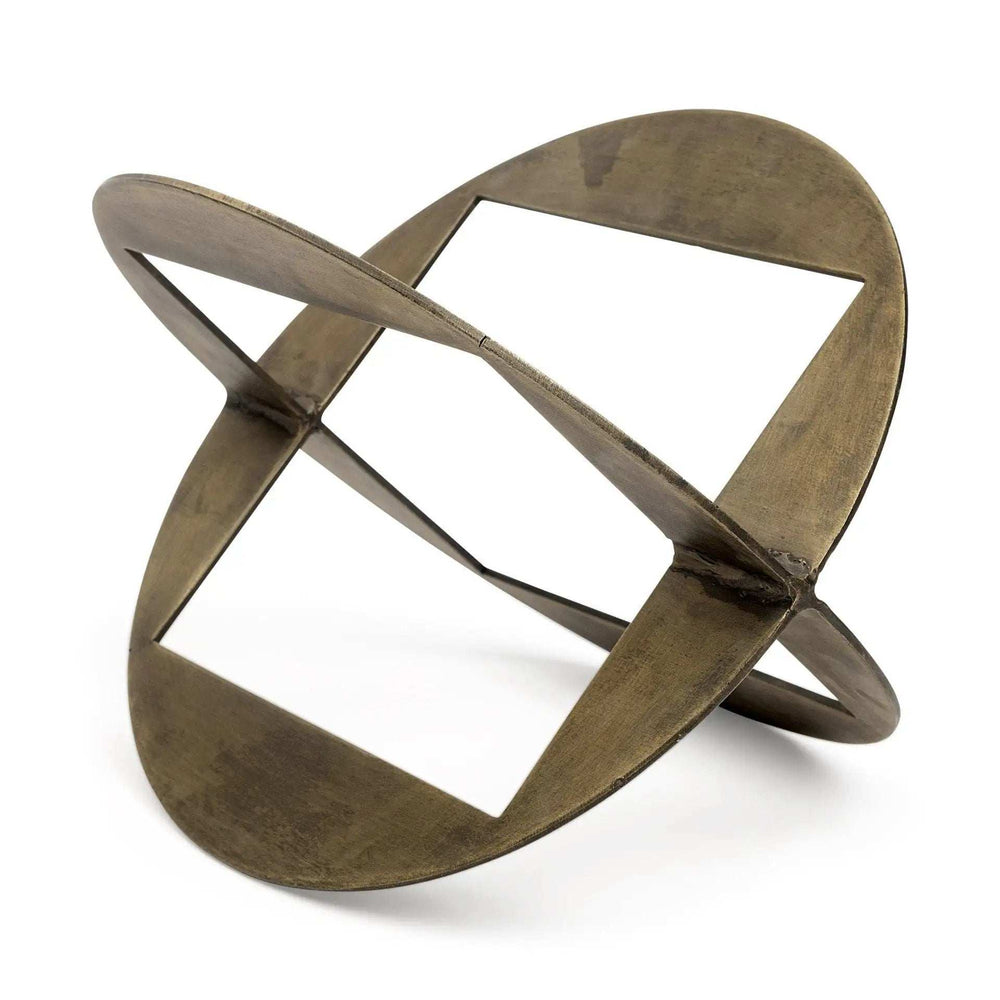 Gold Metal Geometric Decor Piece - Homeroots - Flyclothing LLC