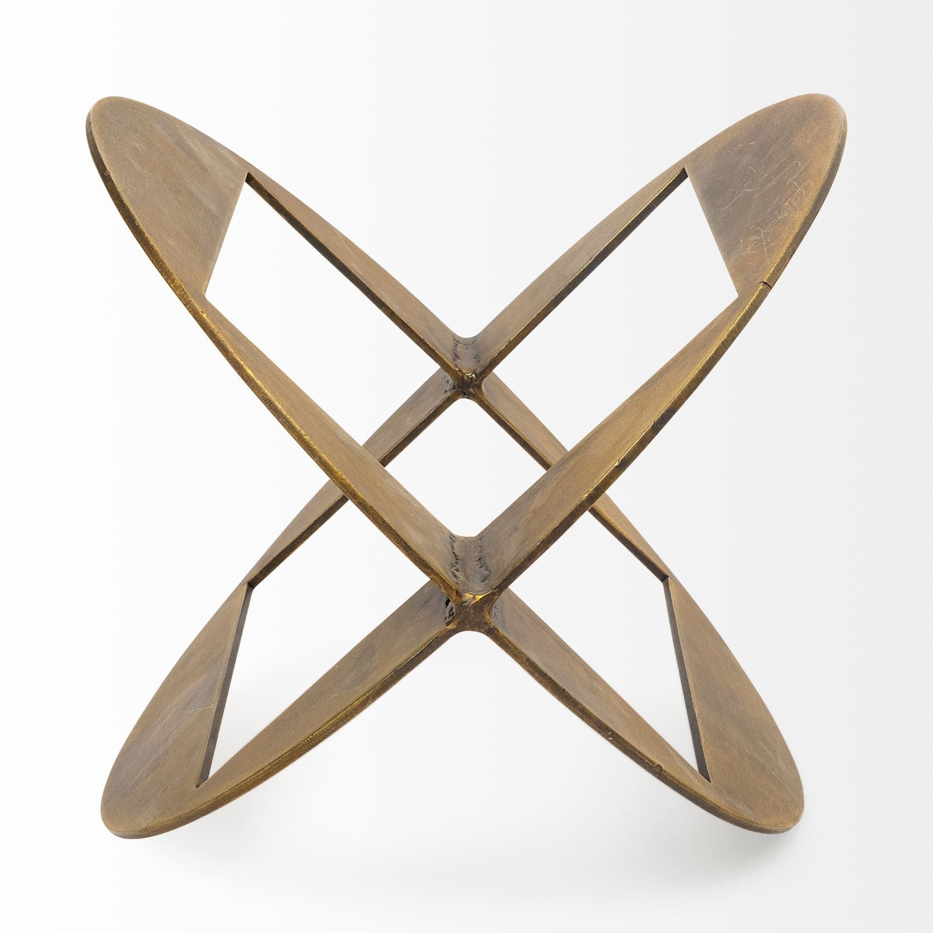 Gold Metal Geometric Decor Piece - Homeroots