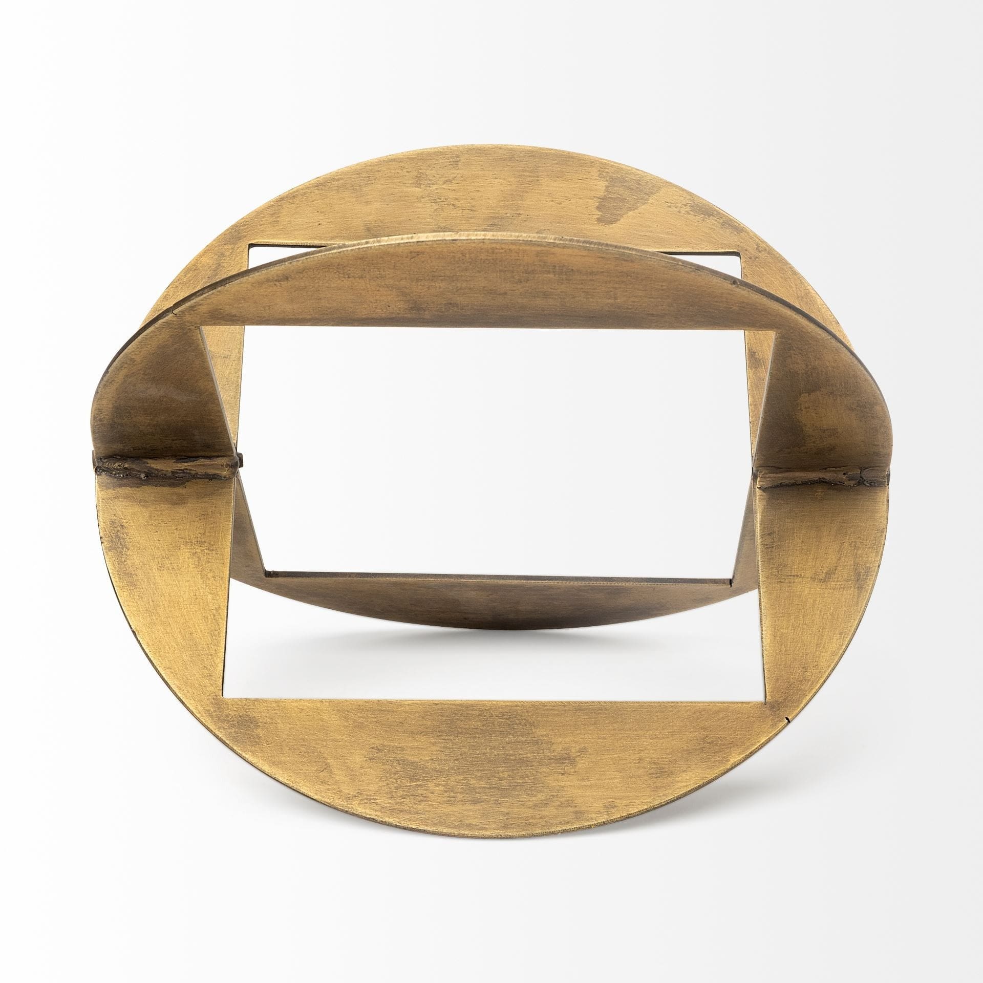 Gold Metal Geometric Decor Piece - Homeroots