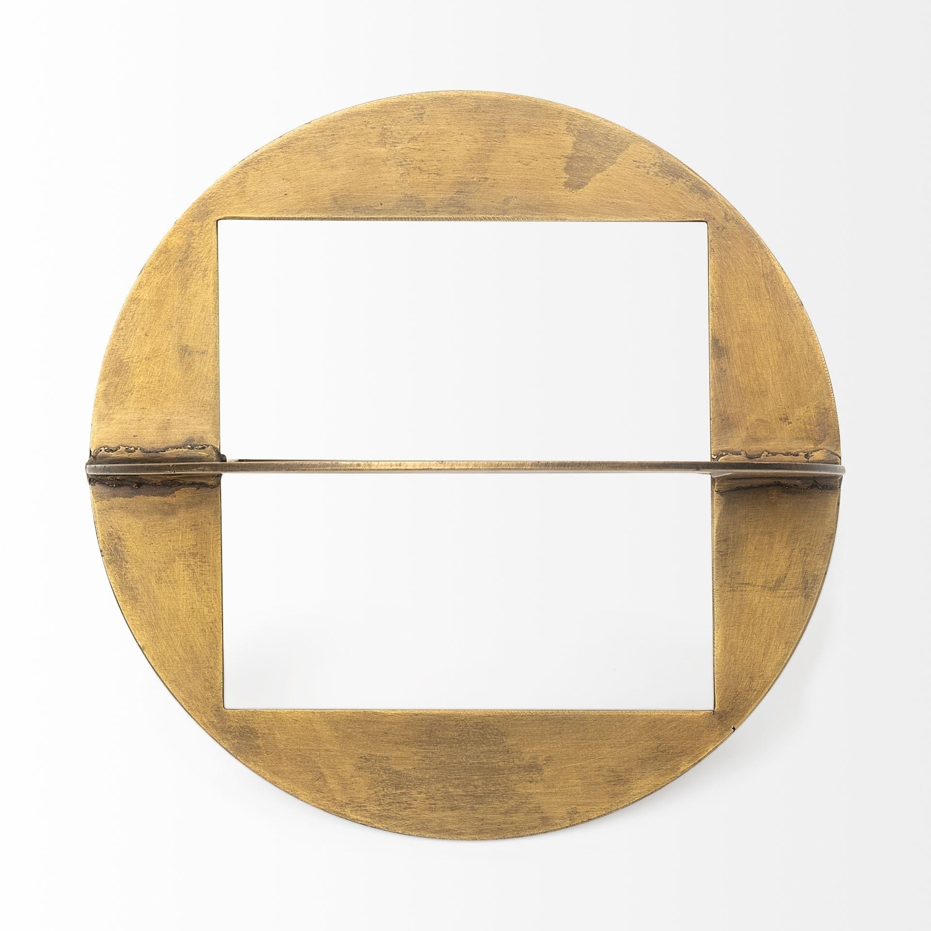 Gold Metal Geometric Decor Piece - Homeroots