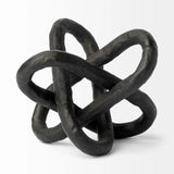 Petite Black Metal Chain Link Sculpture - Homeroots