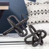 Petite Black Metal Chain Link Sculpture - Homeroots - Flyclothing LLC