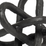 Petite Black Metal Chain Link Sculpture - Homeroots