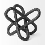 10" Black Metal Chain Link Tabletop Sculpture - Homeroots