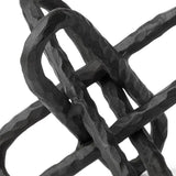 10" Black Metal Chain Link Tabletop Sculpture - Homeroots