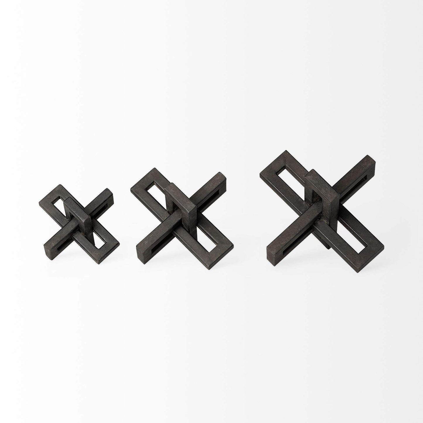 Set Of Three Black Metal Decorative Jacks - Homeroots - Flyclothing LLC