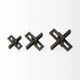 Set Of Three Black Metal Decorative Jacks - Homeroots - Flyclothing LLC