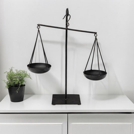 13" Libra Black Vintage Decorative Scale