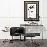 20" Black Iron Modern Abstract Tabletop Sculpture - Homeroots - Flyclothing LLC