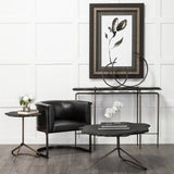 20" Black Iron Modern Abstract Tabletop Sculpture - Homeroots