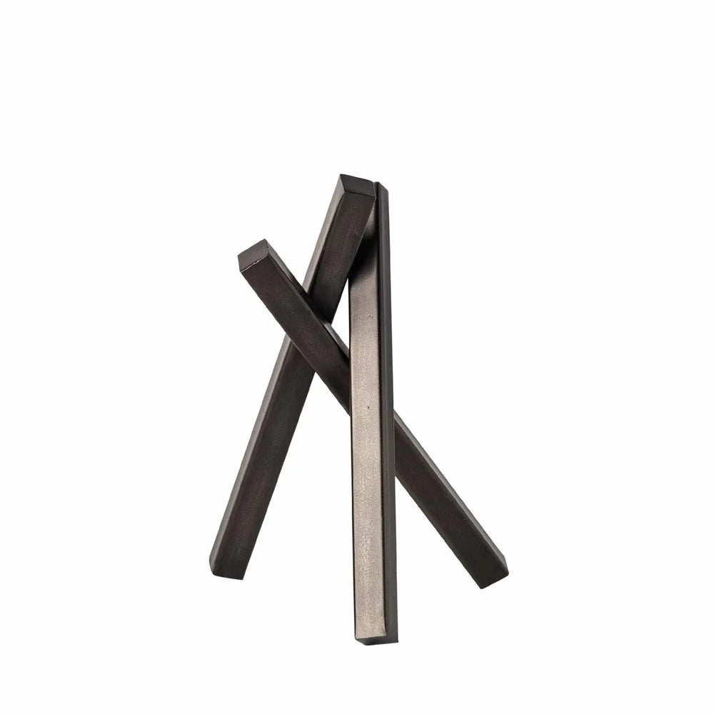 Petite Black Metal Geometric Decor Piece - Homeroots - Flyclothing LLC
