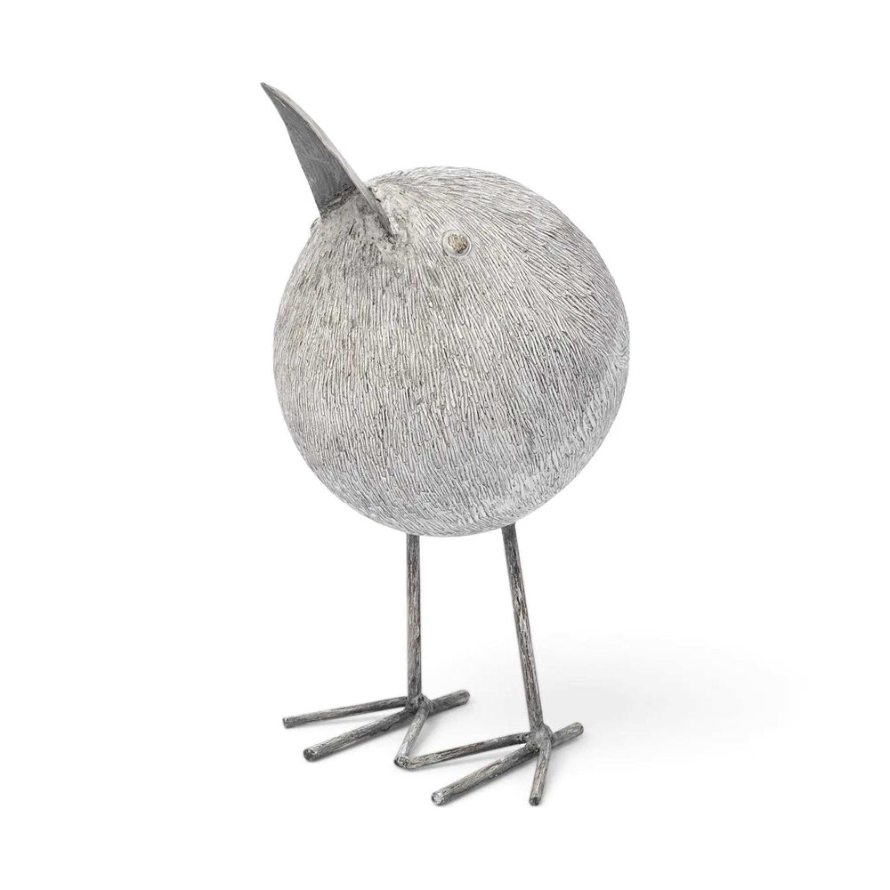 Off White Resin Bent Bird Sculpture - Homeroots - Flyclothing LLC