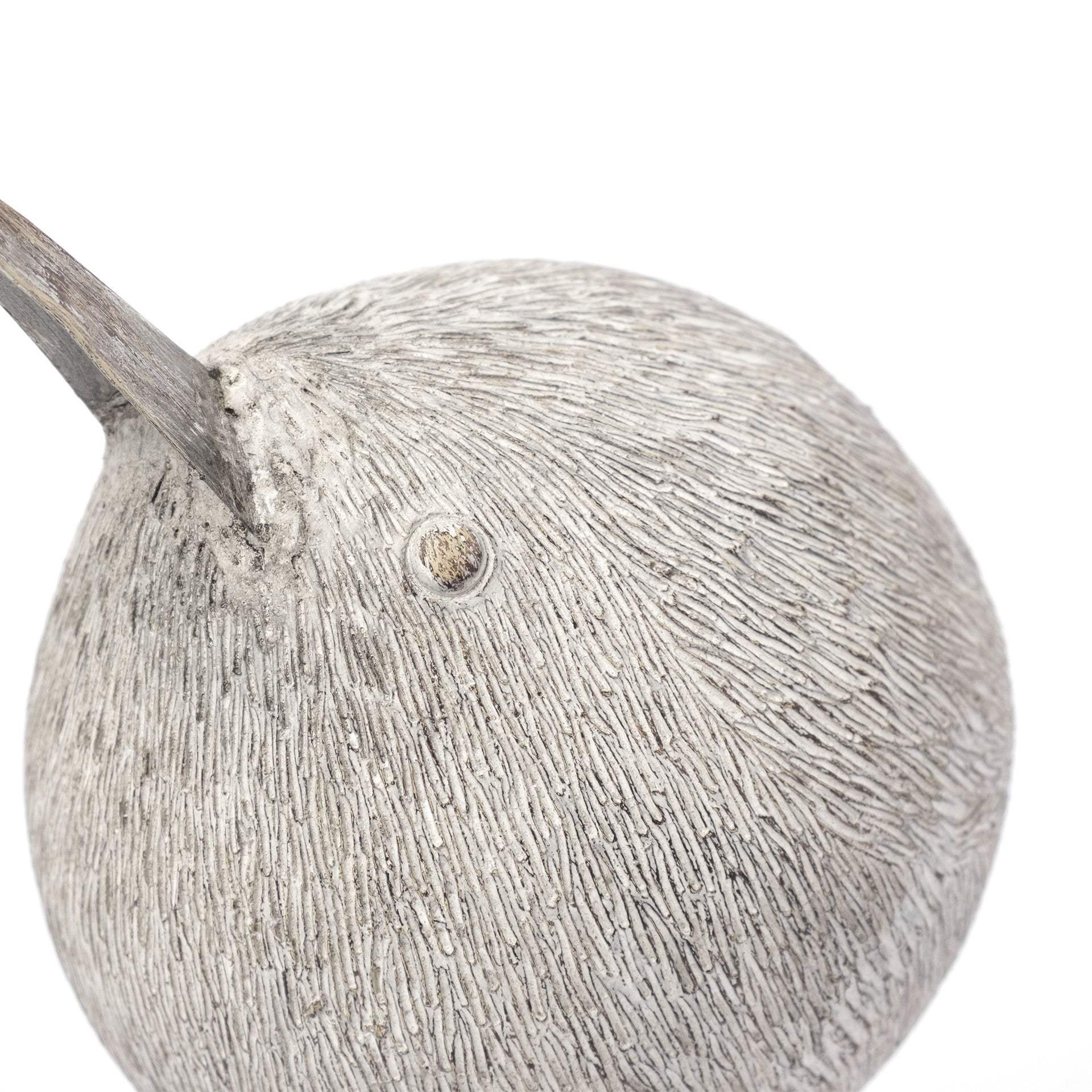 Off White Resin Bent Bird Sculpture - Homeroots - Flyclothing LLC