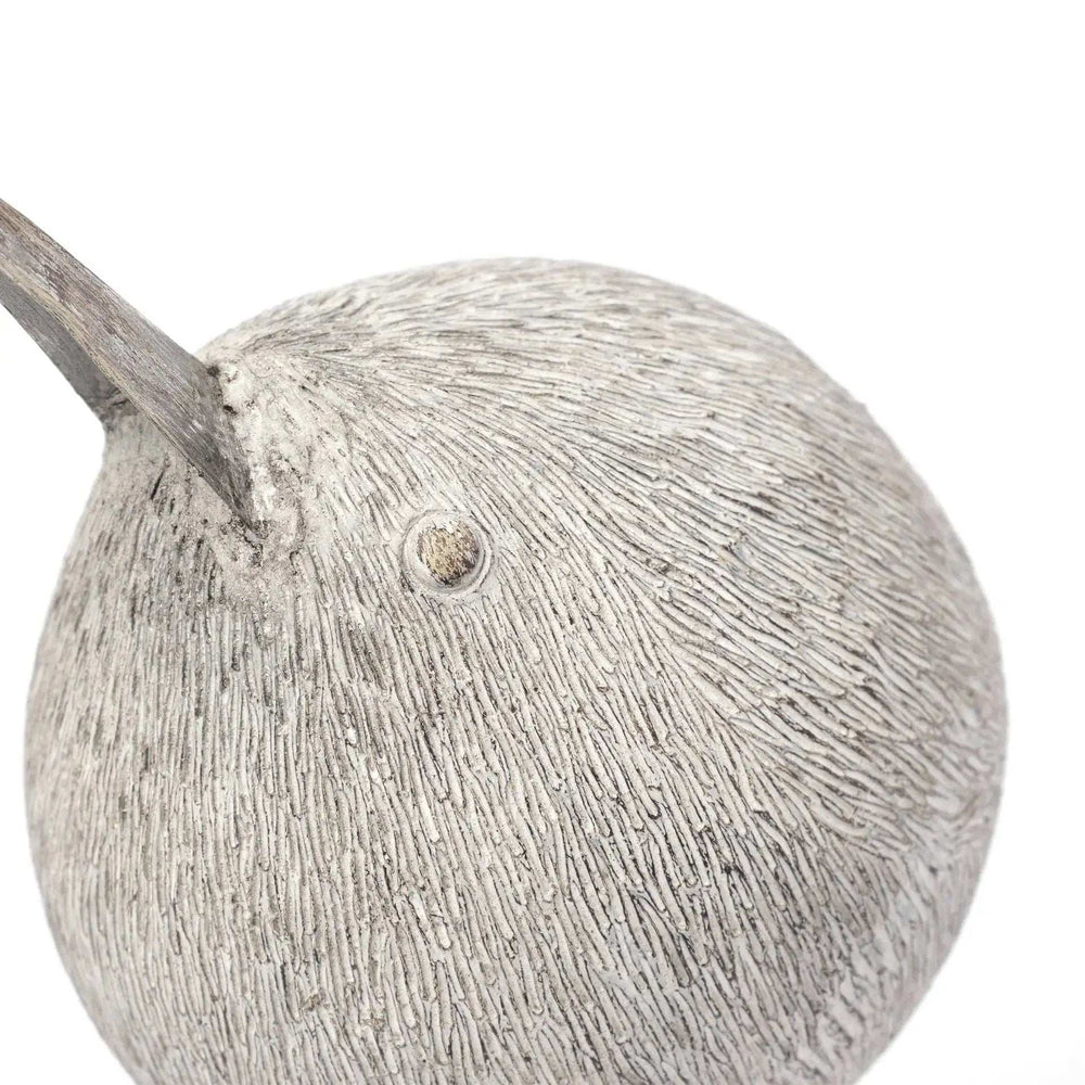 Off White Resin Bent Bird Sculpture - Homeroots - Flyclothing LLC