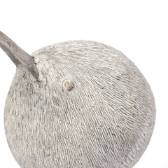 Off White Resin Bent Bird Sculpture - Homeroots