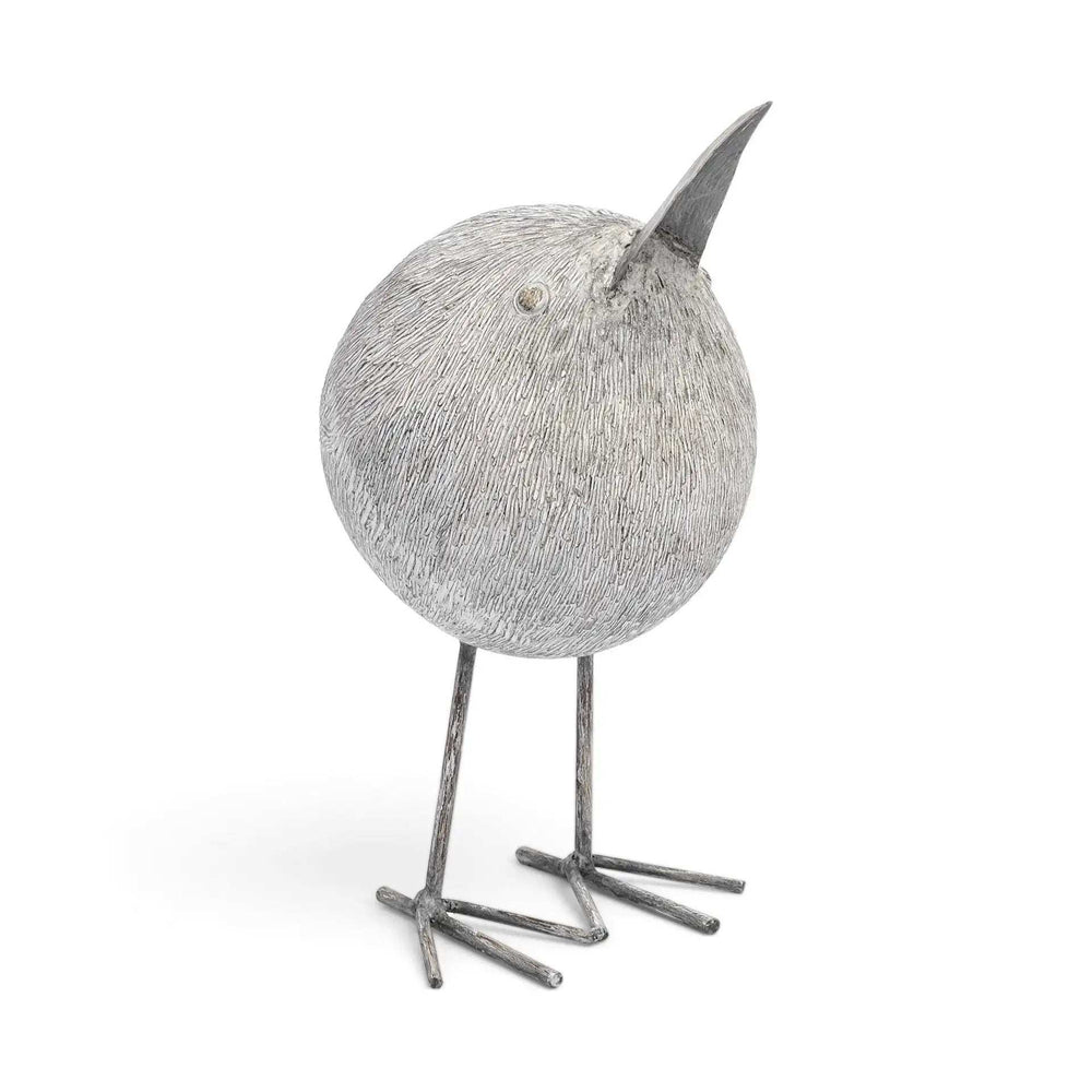 Off White Resin Bent Bird Sculpture - Homeroots - Flyclothing LLC