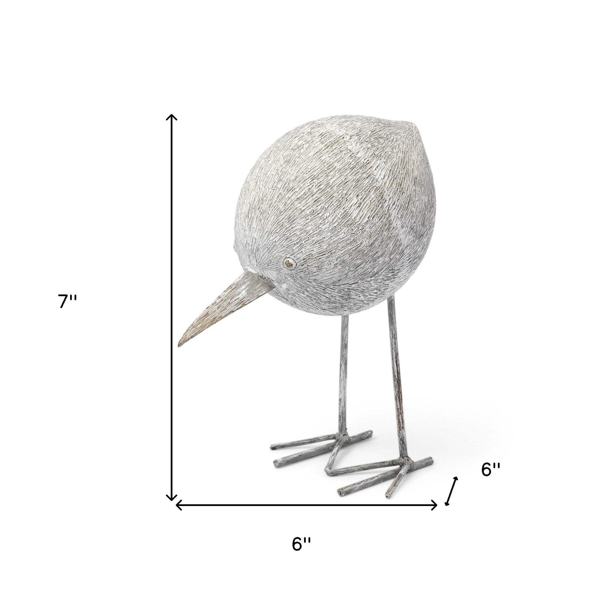 Off White Resin Bird Sculpture - Homeroots - Flyclothing LLC