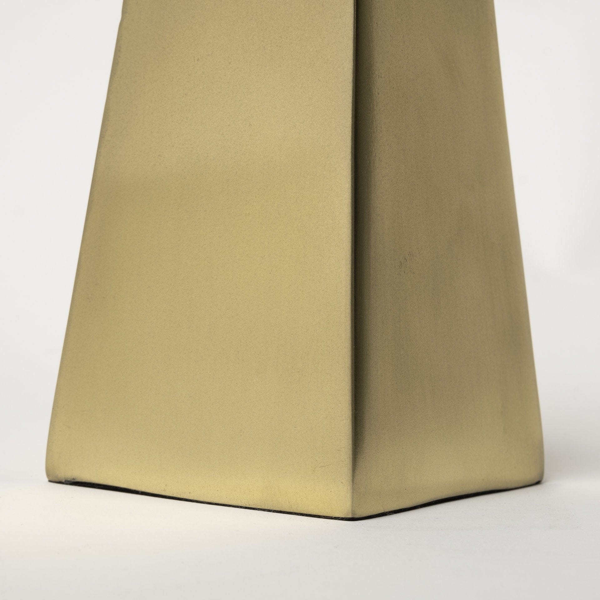 Set Of Two Gold Metal Elongated Pyramid Decor Pieces - Homeroots