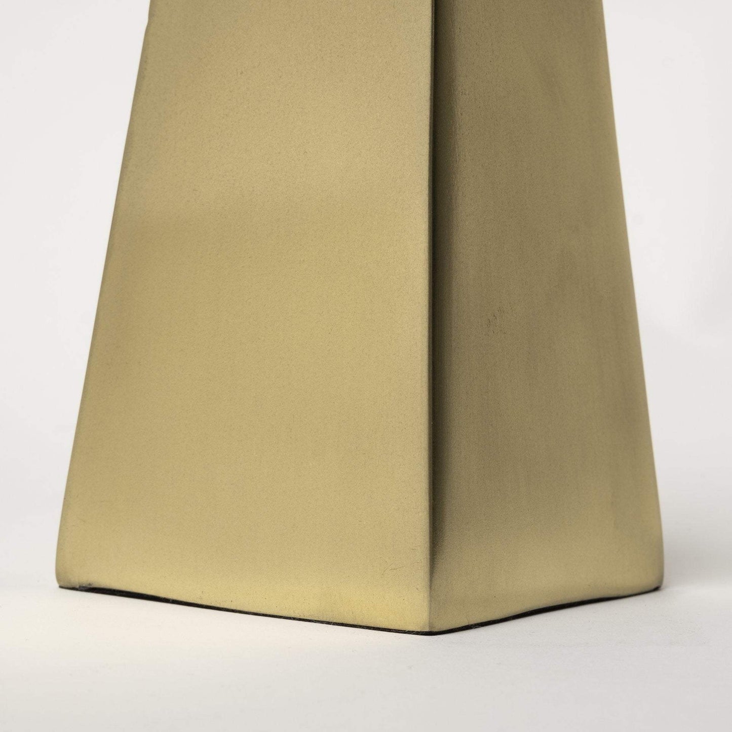 Set Of Two Gold Metal Elongated Pyramid Decor Pieces - Homeroots - Flyclothing LLC