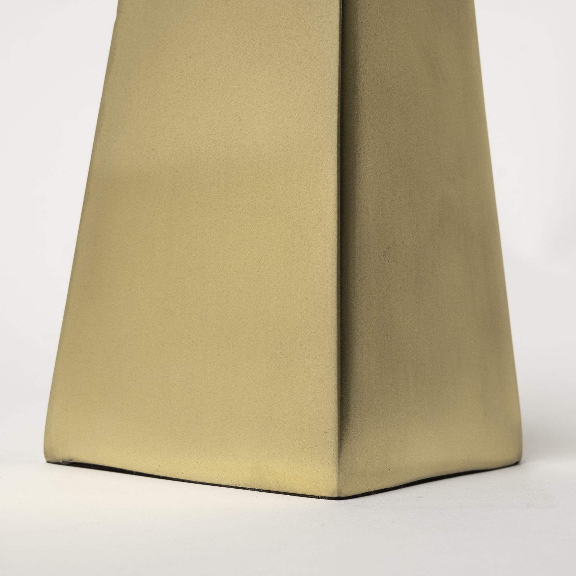 Set Of Two Gold Metal Elongated Pyramid Decor Pieces - Homeroots - Flyclothing LLC