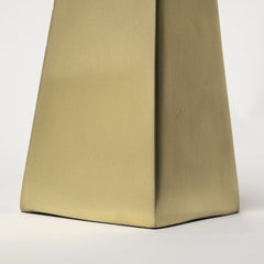 Set Of Two Gold Metal Elongated Pyramid Decor Pieces - Homeroots