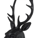 Black Resin Suited Deer Bust Sculpture - Homeroots