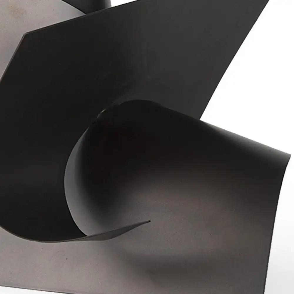 12" Contempo Antiqued Black Abstract Sculpture - Homeroots
