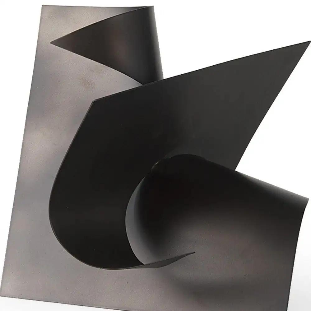12" Contempo Antiqued Black Abstract Sculpture - Homeroots