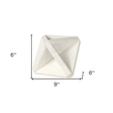 White Marble Geometric Square Sculpture - Homeroots - Flyclothing LLC