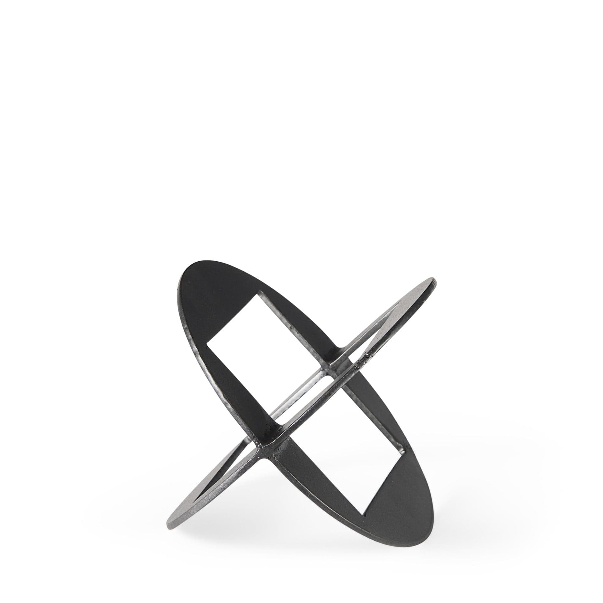 Petite Black Metal Geometric Decor Piece - Homeroots